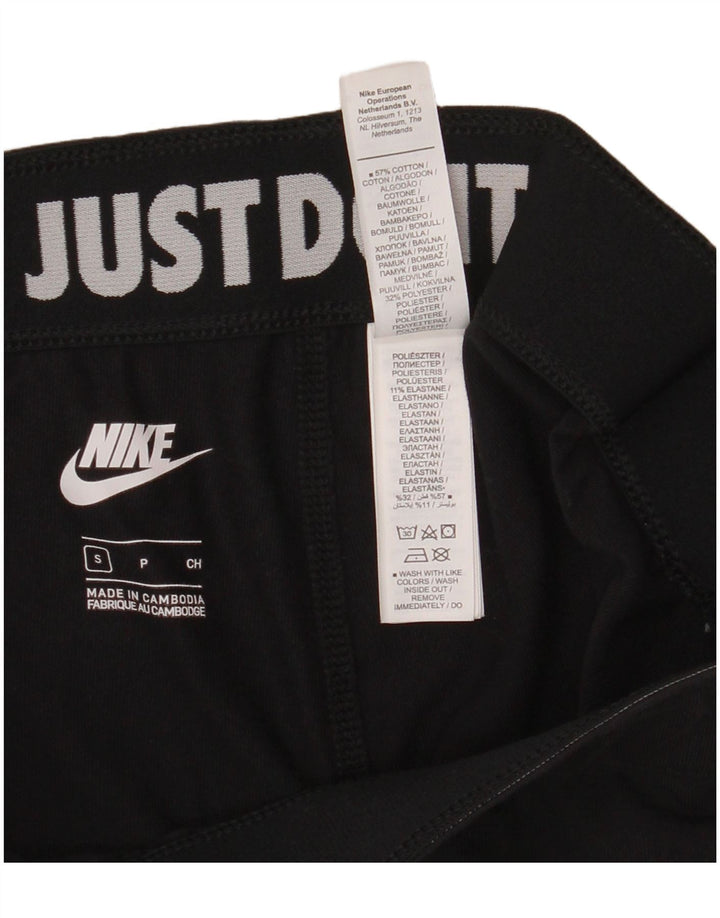 Damskie legginsy NIKE Graphic UK 8, małe, czarne, bawełniane