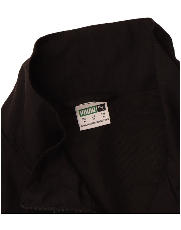 Damska kurtka dresowa PUMA Crop Graphic UK 14 Średni czarny nylon