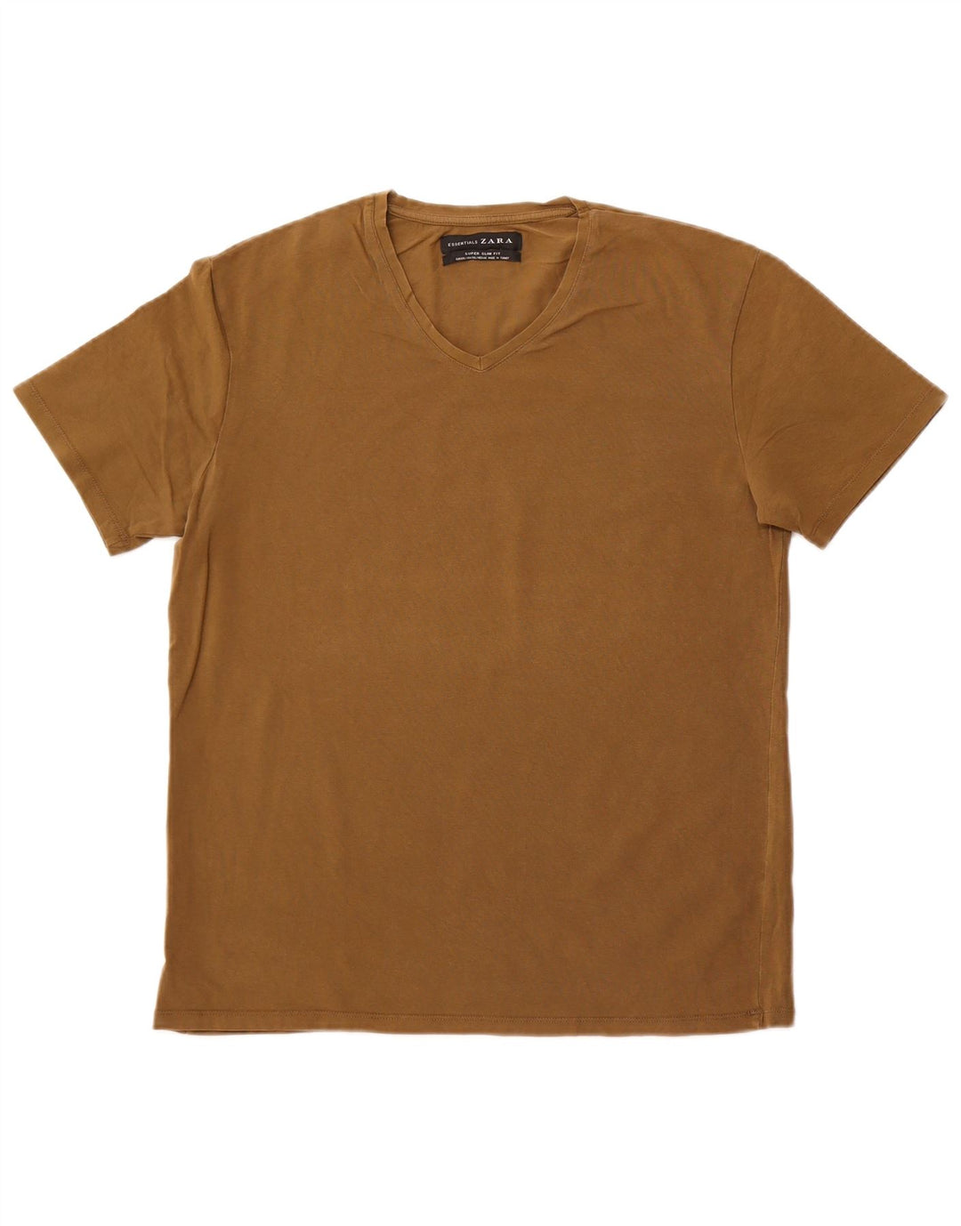 Męski T-shirt Zara Super Slim Fit Top 2XL Khaki