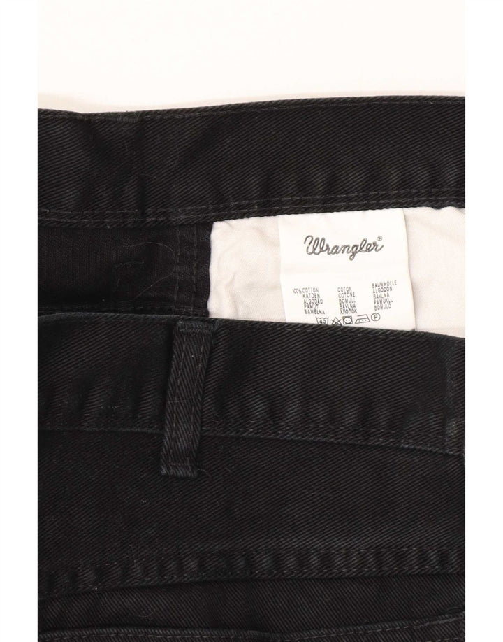 Męskie jeansy Wrangler o prostym kroju W40 L32, czarne, bawełniane