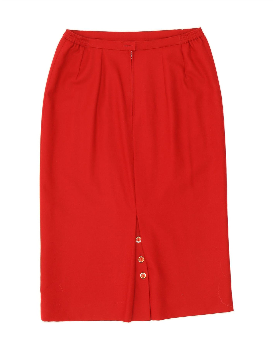 BRENDELLA Womens Midi Skirt UK 12 Medium W28  Red Wool Vintage Brendella and Second-Hand Brendella from Messina Hembry 