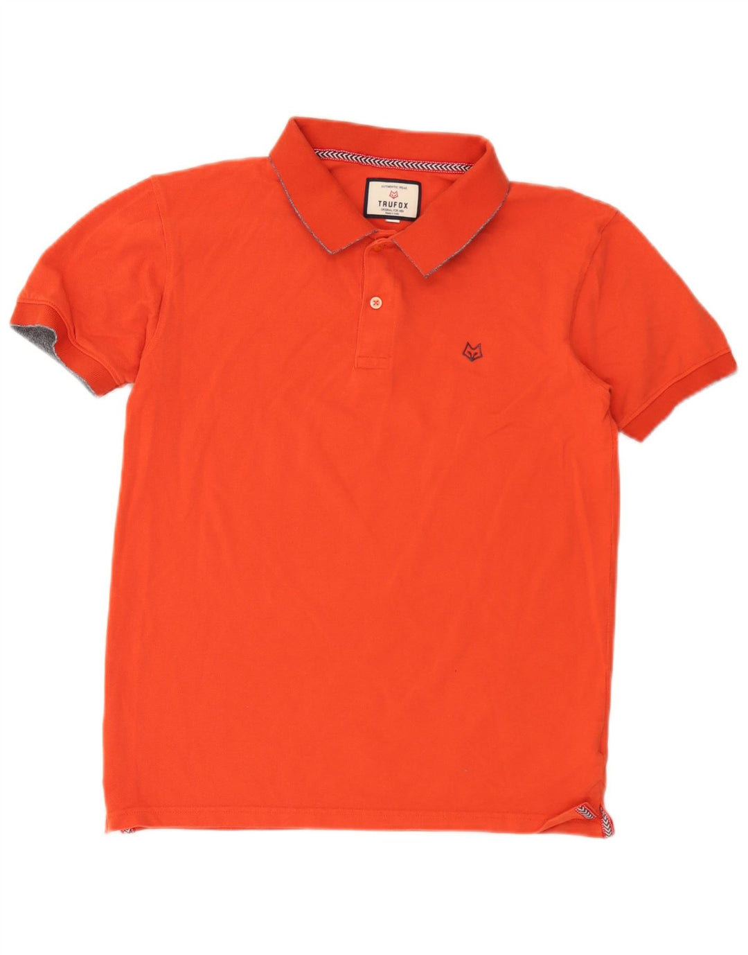 Męska koszulka polo w stylu vintage, mała, pomarańczowa, bawełniana