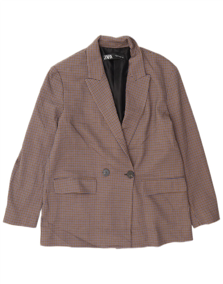 Damska marynarka oversize Zara UK 10, mała, wielobarwna pepitka