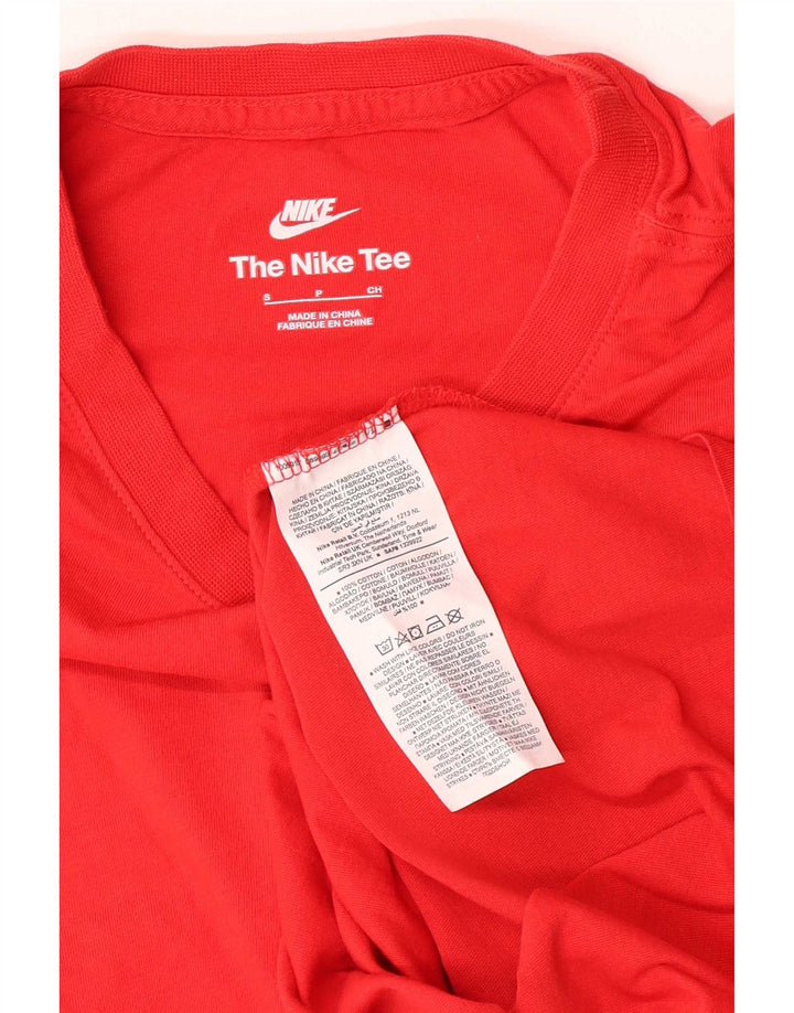 T-shirt męski Nike, mały, czerwony, bawełniany