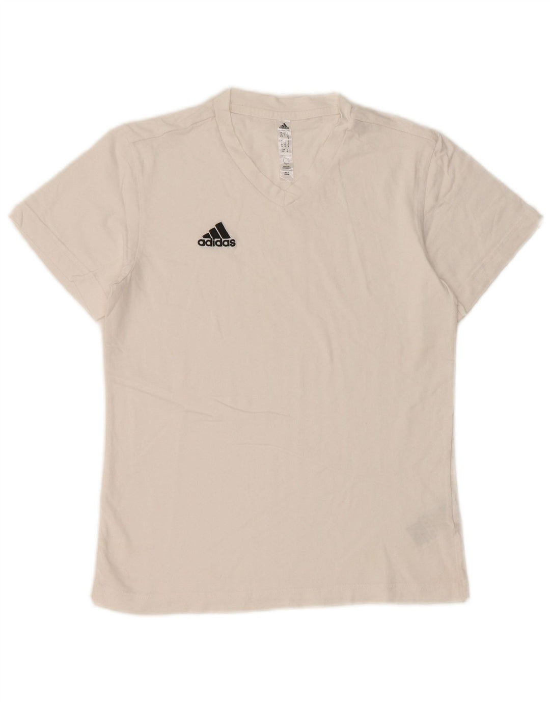 T-shirt damski ADIDAS Top UK 8/10, mały, biały, bawełniany