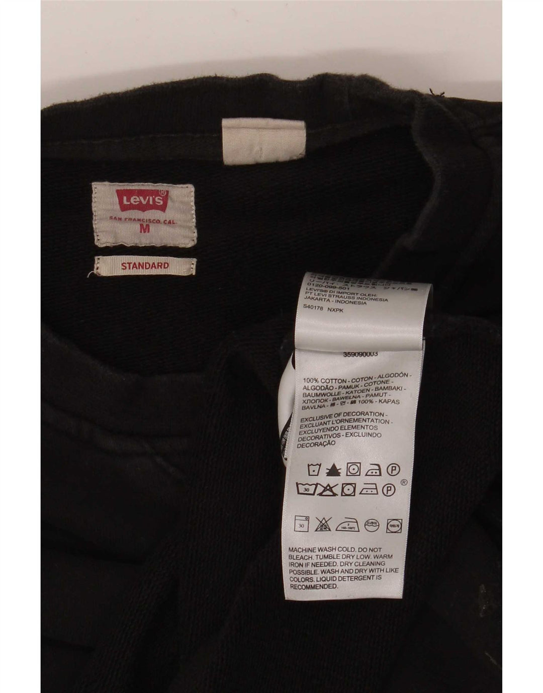 Damski sweter oversize Levi's UK 14, średni czarny