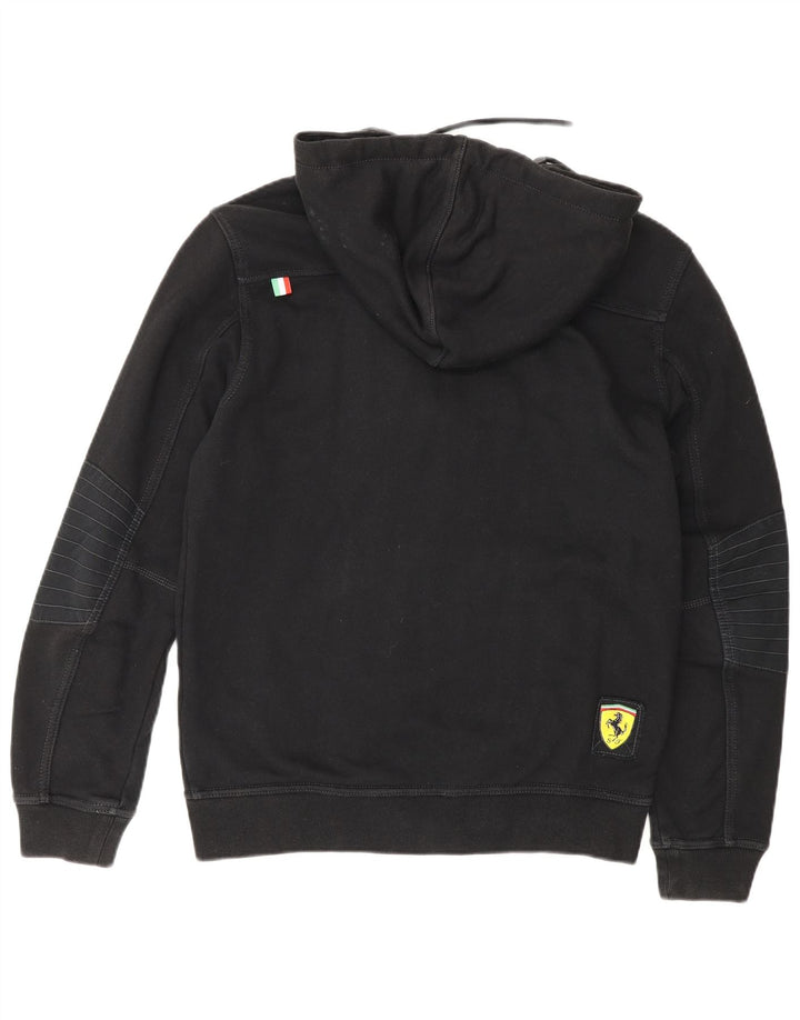 Męski sweter puma z kapturem i zamkiem Ferrari, mały, czarny