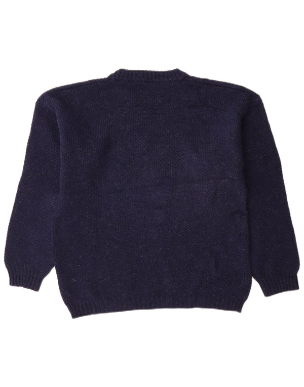 Męski sweter z okrągłym dekoltem Pierre Cardin IT 54 XL Granatowy, nowa wełna