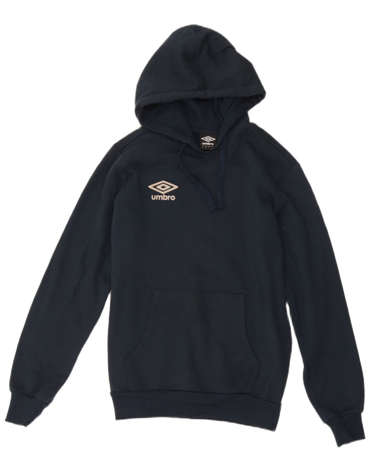 Męski sweter z kapturem Umbro, średni granatowy, bawełniany