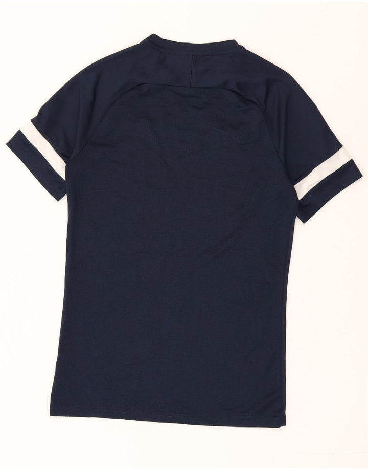 Męski T-shirt Nike Dri Fit, mały, granatowy, z blokami kolorów