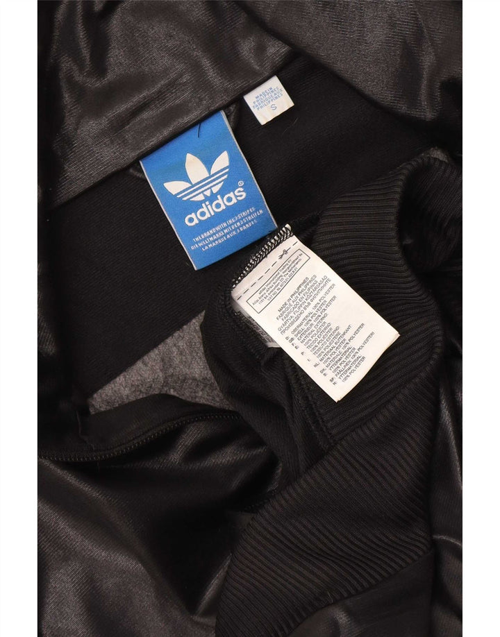 Adidas Męska bluza dresowa z grafiką, mała, czarna, poliestrowa