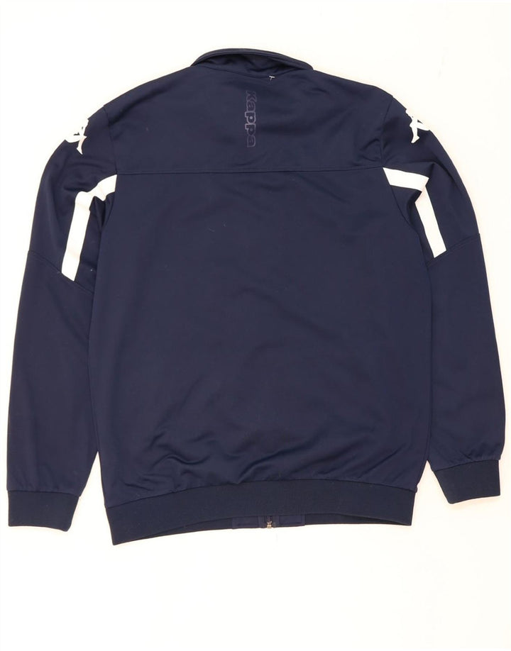 KAPPA Mens Graphic Tracksuit Top Jacket XL Navy Blue Polyester Vintage Kappa and Second-Hand Kappa from Messina Hembry 
