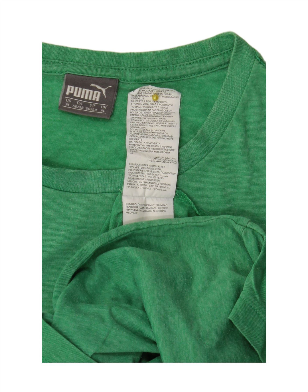 Męska koszulka z grafiką Puma XL, zielony poliester
