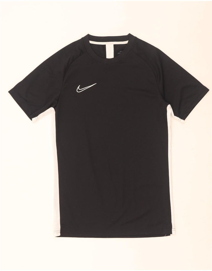 Męski T-shirt Nike Dri Fit, mały, czarny, z blokami kolorów