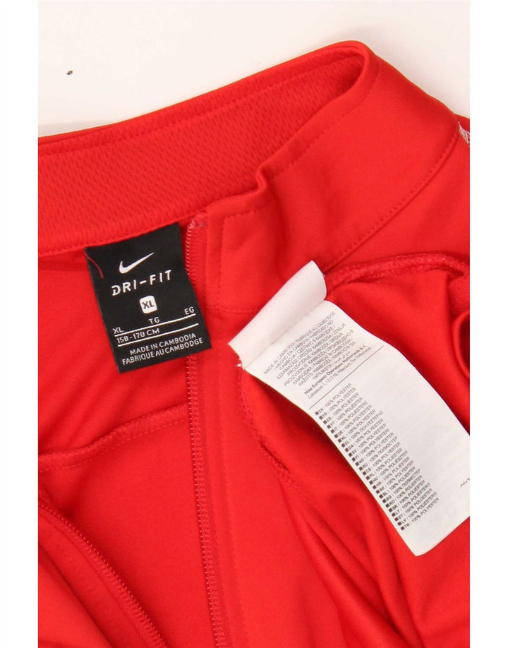 Chłopięca kurtka dresowa Nike Dri Fit 13-14 lat XL, czerwona, poliestrowa