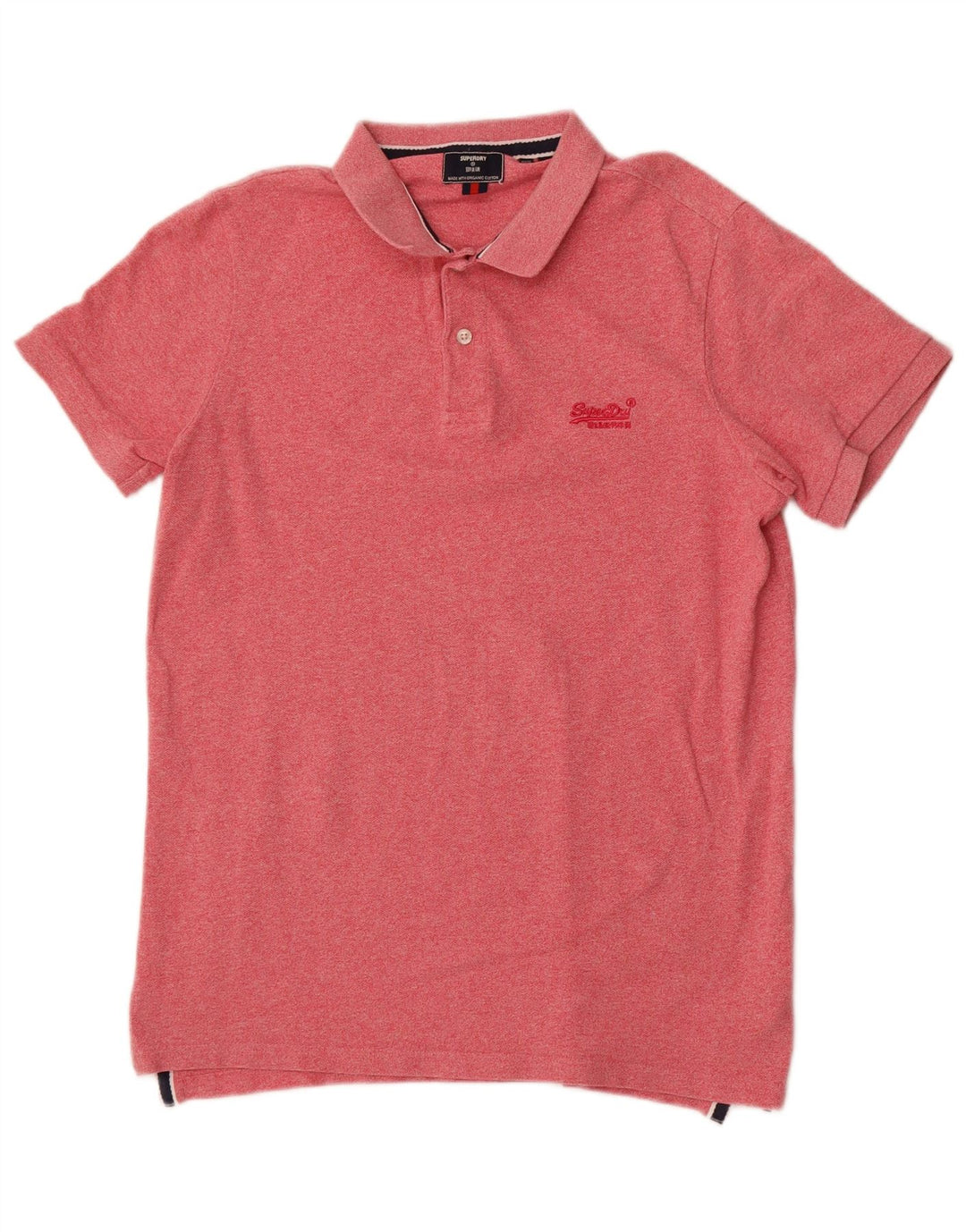 Męska koszulka polo Superdry, duża, różowa, bawełniana w plamki