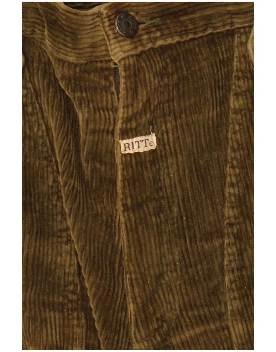 Proste sztruksowe spodnie RITT W31 L29 Khaki