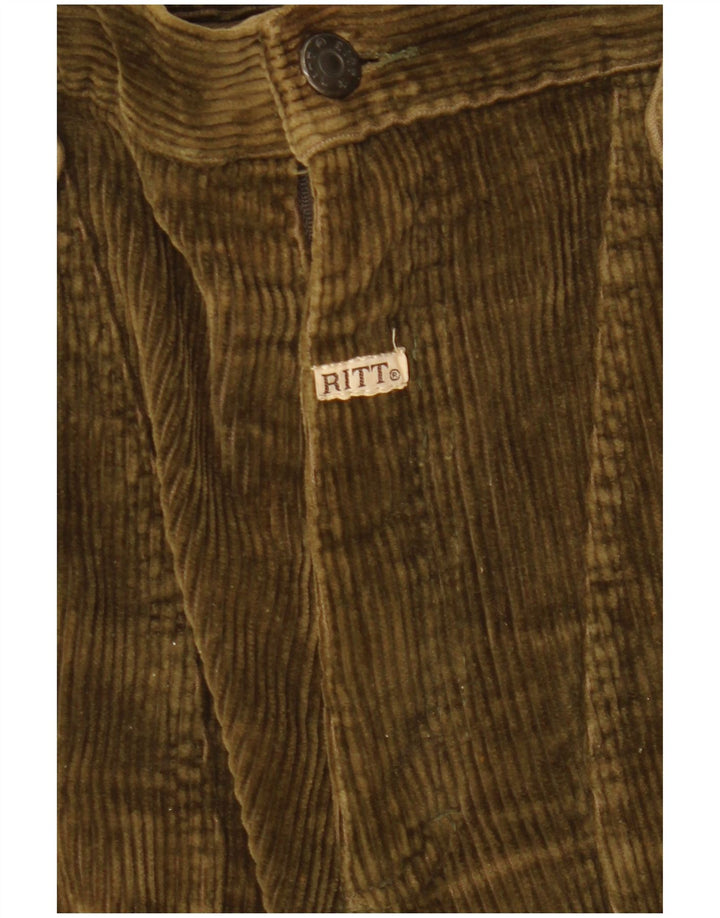 Proste sztruksowe spodnie RITT W31 L29 Khaki