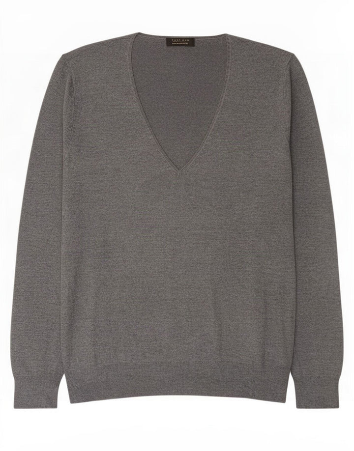 Męski sweter Zara z dekoltem w kształcie litery V, XL, szary
