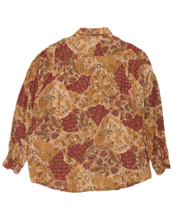 Koszula męska LEADER duża beżowa wiskoza Paisley