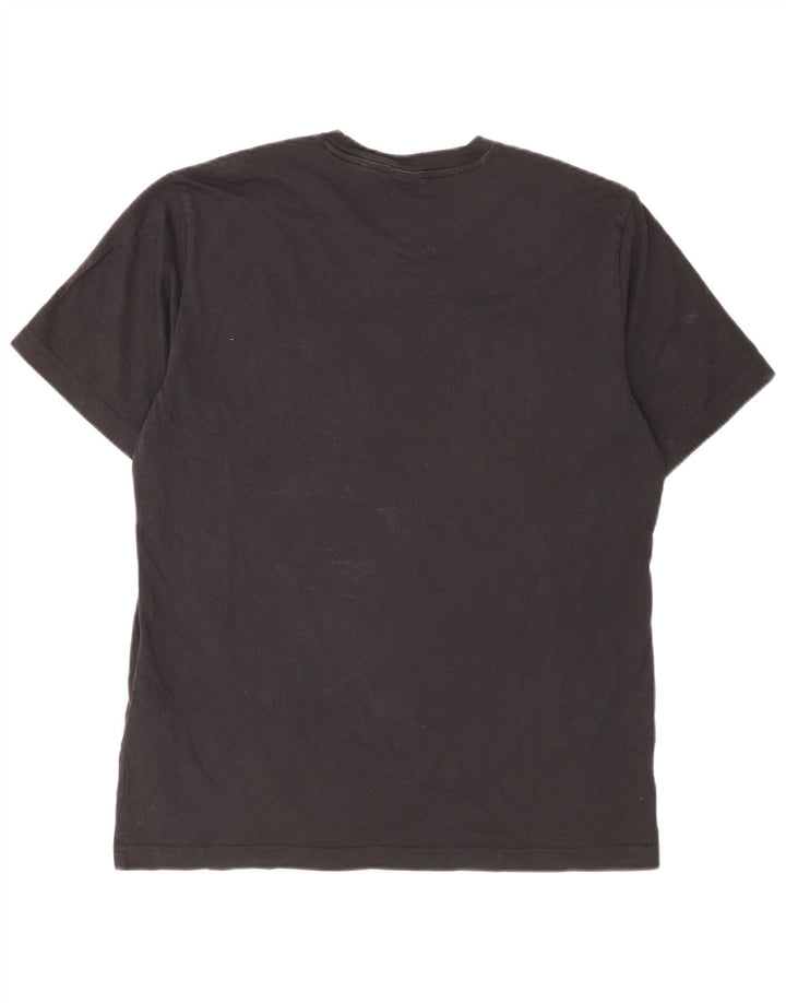 Męski T-shirt Champion z grafiką, duży, czarny, bawełniany