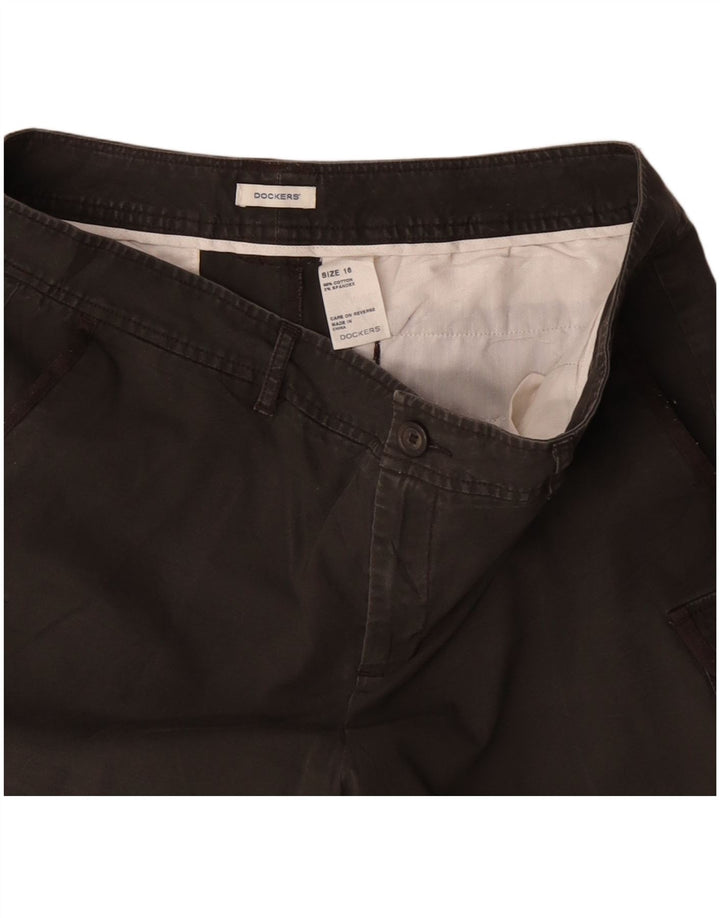 Damskie spodenki cargo DOCKERS US 16 2XL W38 Szara bawełna