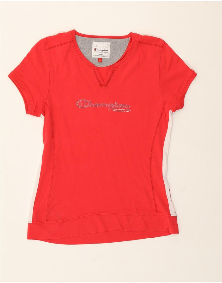 T-shirt damski Champion Heritage Classics Top UK 14, duży, czerwony