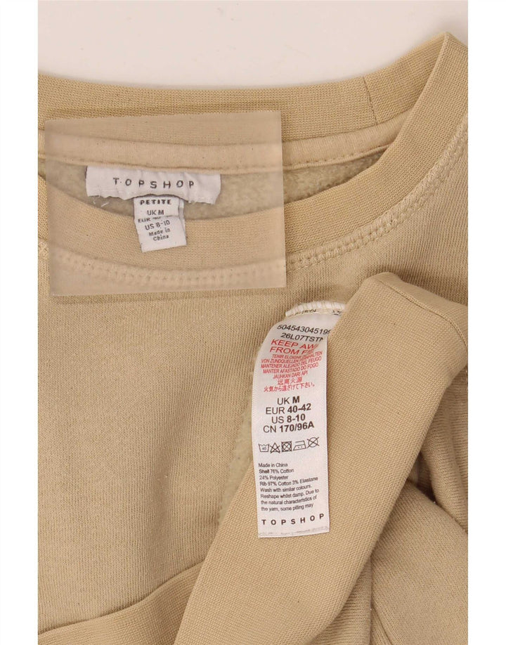 Damski sweter oversize Topshop UK 14, średni beż, bawełna