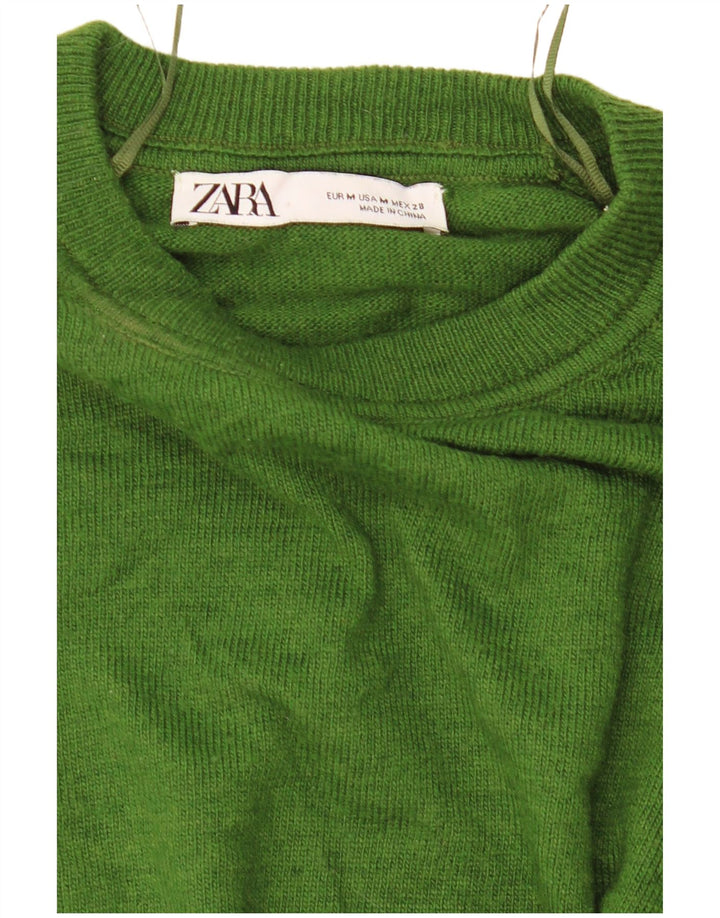 Damski top oversize Zara z długim rękawem, UK 14, średni zielony