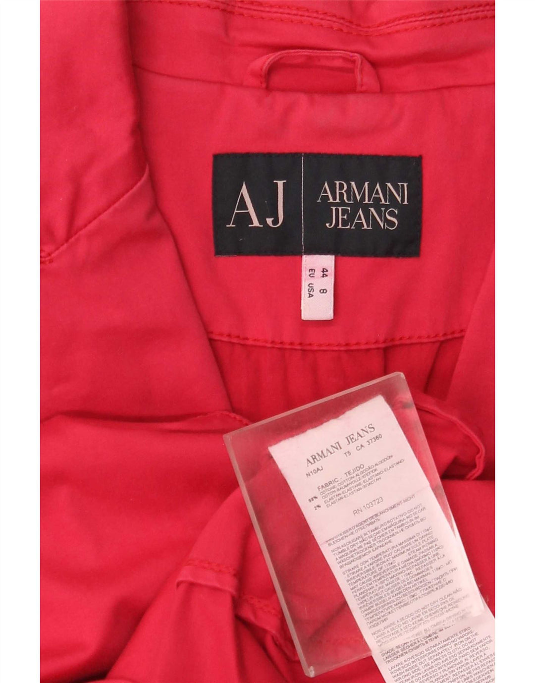 Armani Jeans Damska marynarka zapinana na 3 guziki US 8 Średnioróżowa bawełna