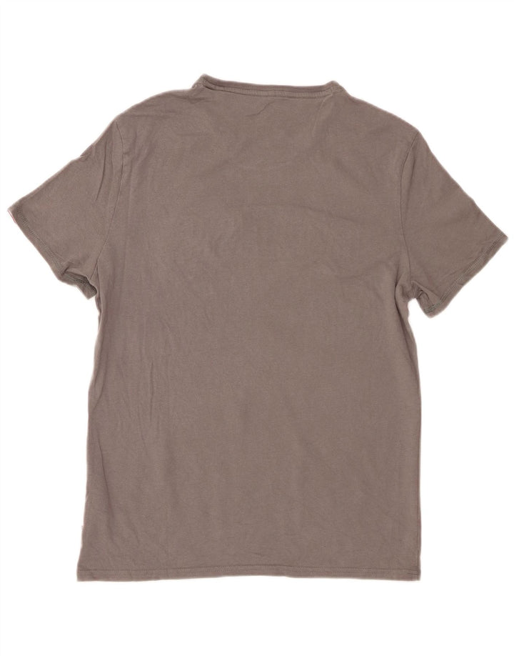 Męski T-shirt Guess Slim Fit z grafiką, średnioszary, bawełniany