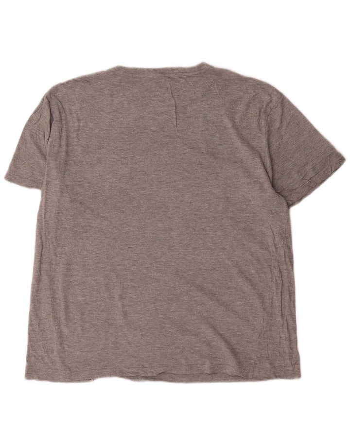 Męski T-shirt z grafiką Hurley Top, średnioszary, bawełniany