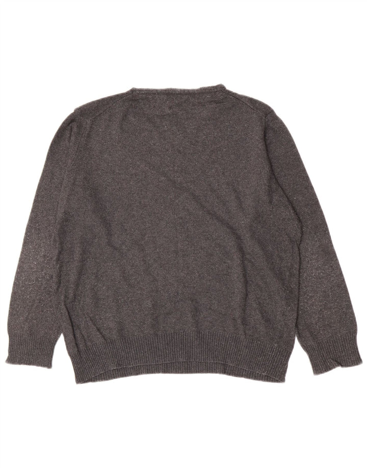 Sweter damski Benetton z dekoltem w łódkę UK 12, średni szary