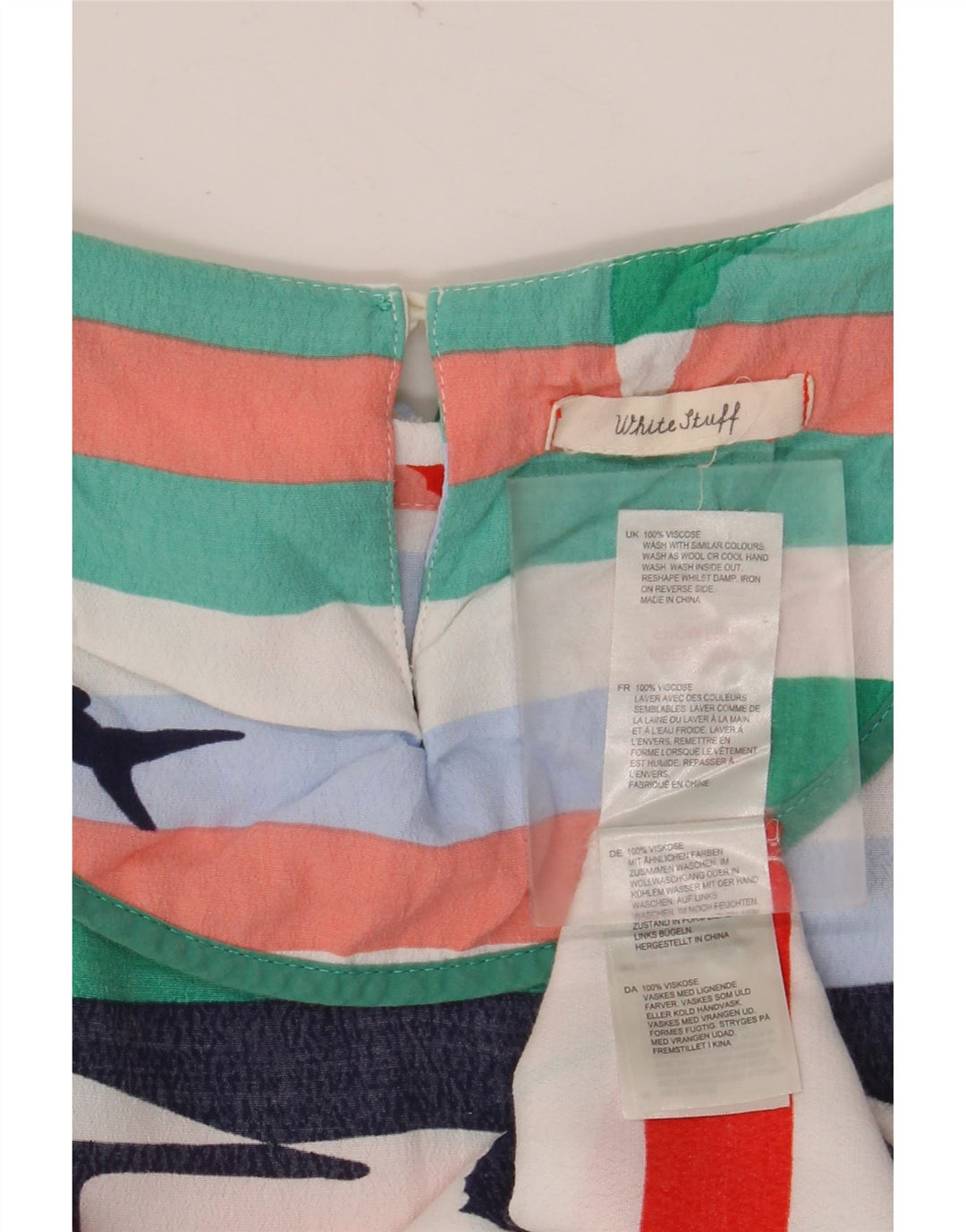 Damska bluzka z grafiką WHITE STUFF UK 12, średnie, wielokolorowe paski