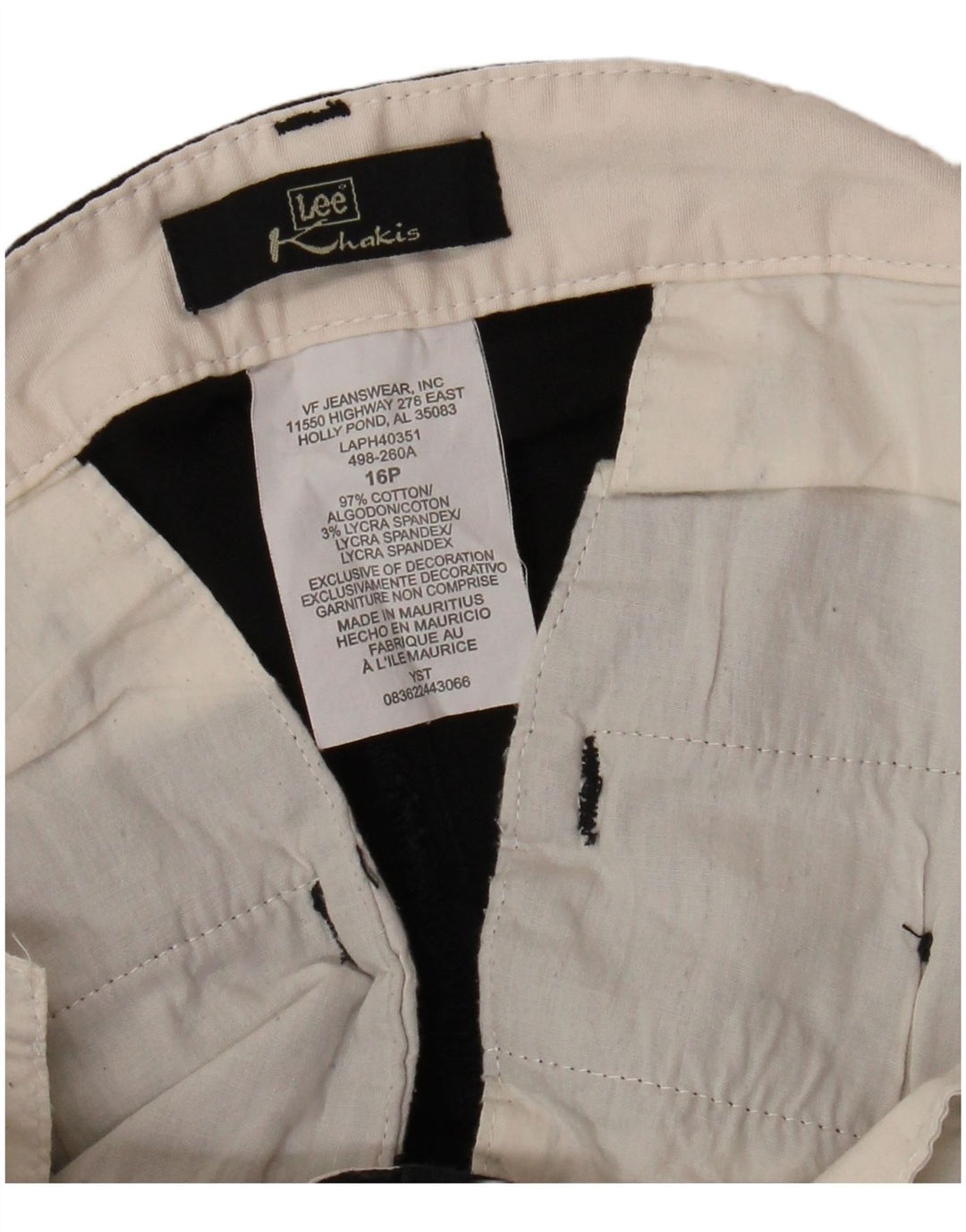 Spodnie damskie LEE Khaki z wysokim stanem Capri US 16 2XL W32 L18 Czarna bawełna