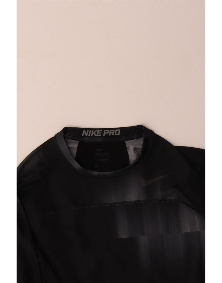 Męska koszulka NIKE z długim rękawem, duża, czarna, poliestrowa