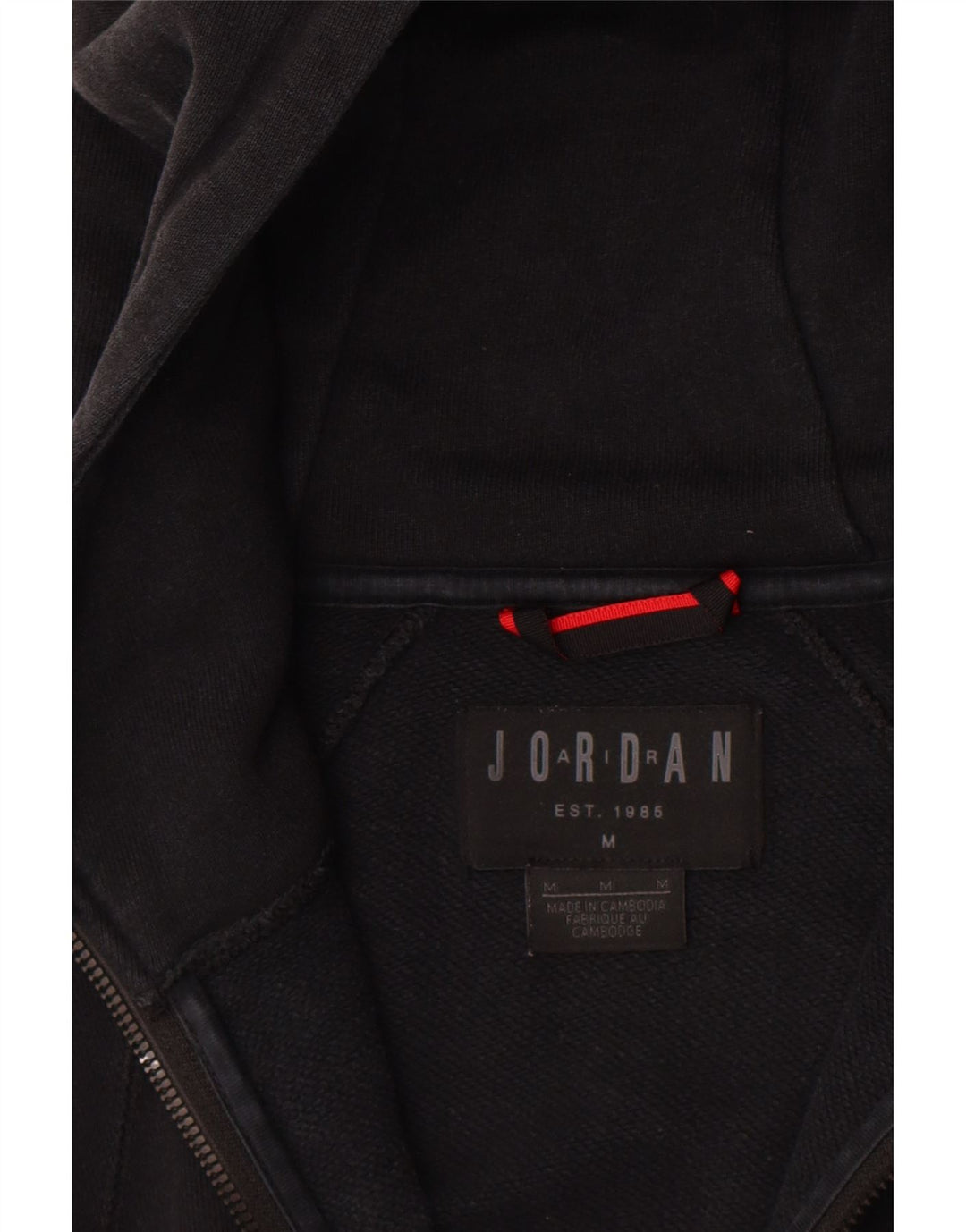 Męski sweter z kapturem i zamkiem błyskawicznym Jordan, średni czarny