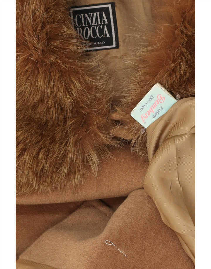 Damski płaszcz oversize Cinzia Rocca UK 18 XL, brązowa wełna
