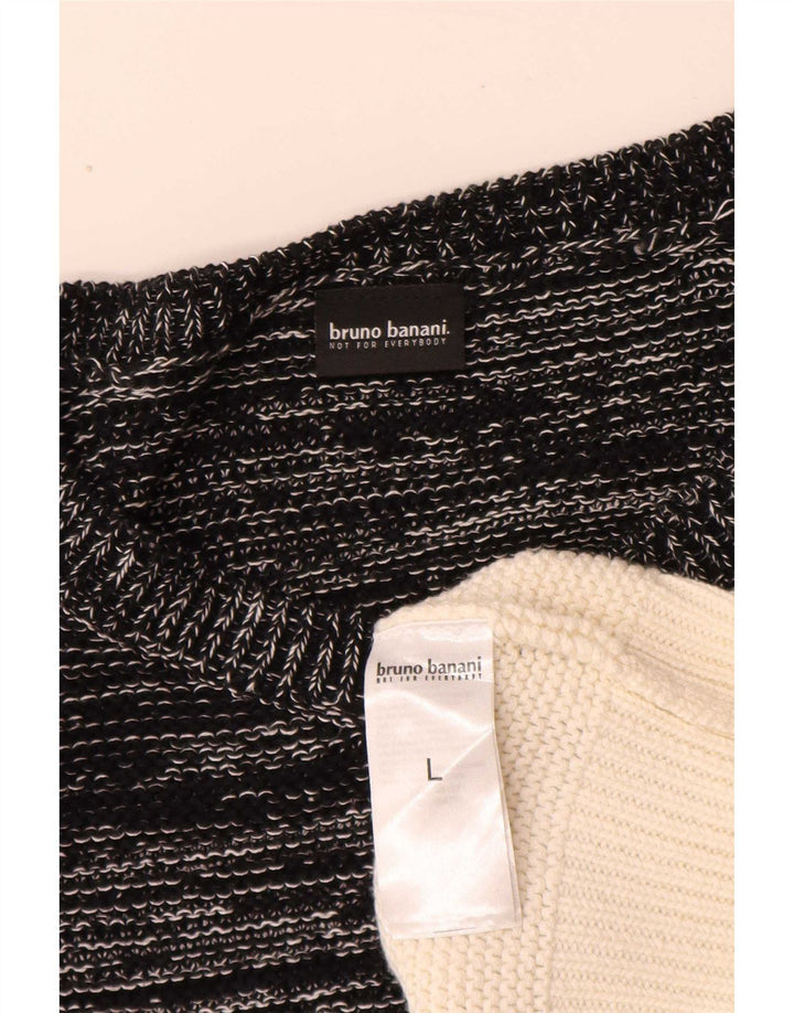Bruno Banani Męski sweter z dekoltem w łódkę, duży, wielobarwny nakrapiany