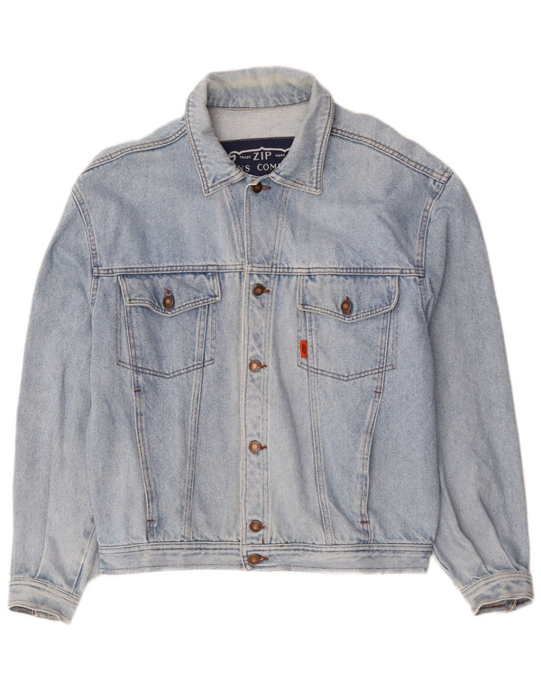 Męska kurtka dżinsowa zapinana na zamek UK 40, duża niebieska