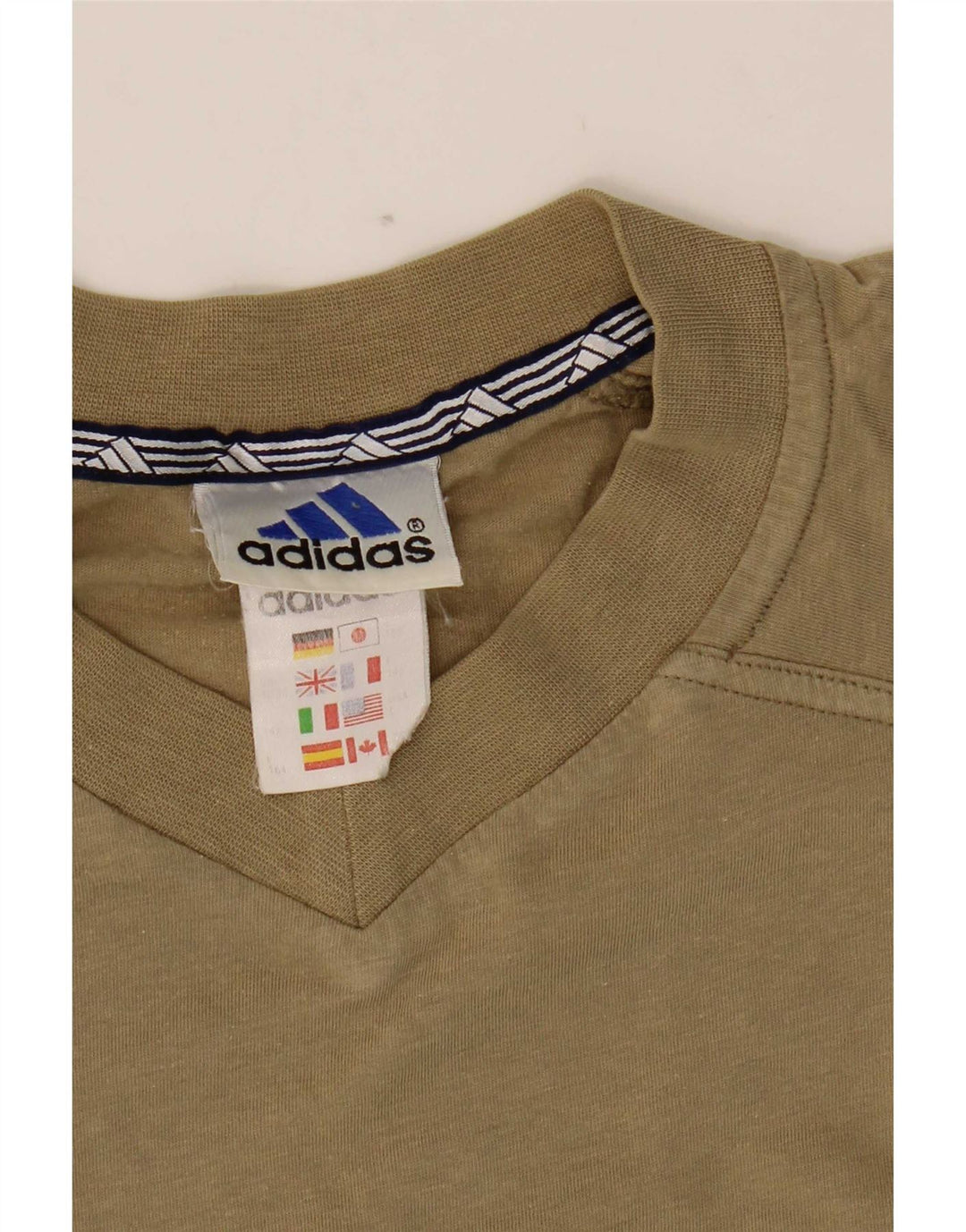 Adidas Męska koszulka Top Medium Khaki Cotton