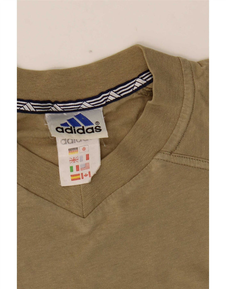 Adidas Męska koszulka Top Medium Khaki Cotton