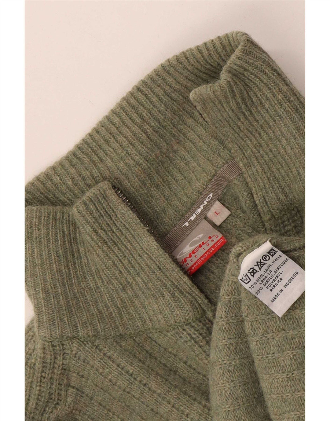 Męski sweter rozpinany O'Neill z zamkiem błyskawicznym, duża wełna khaki