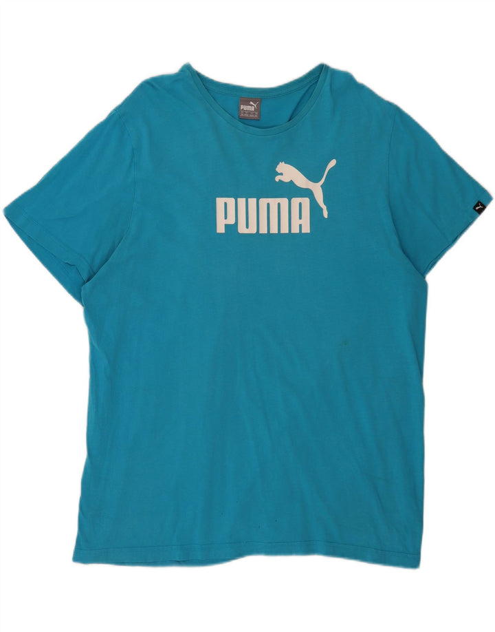 Męska koszulka z grafiką Puma Top 2XL w kolorze niebieskim