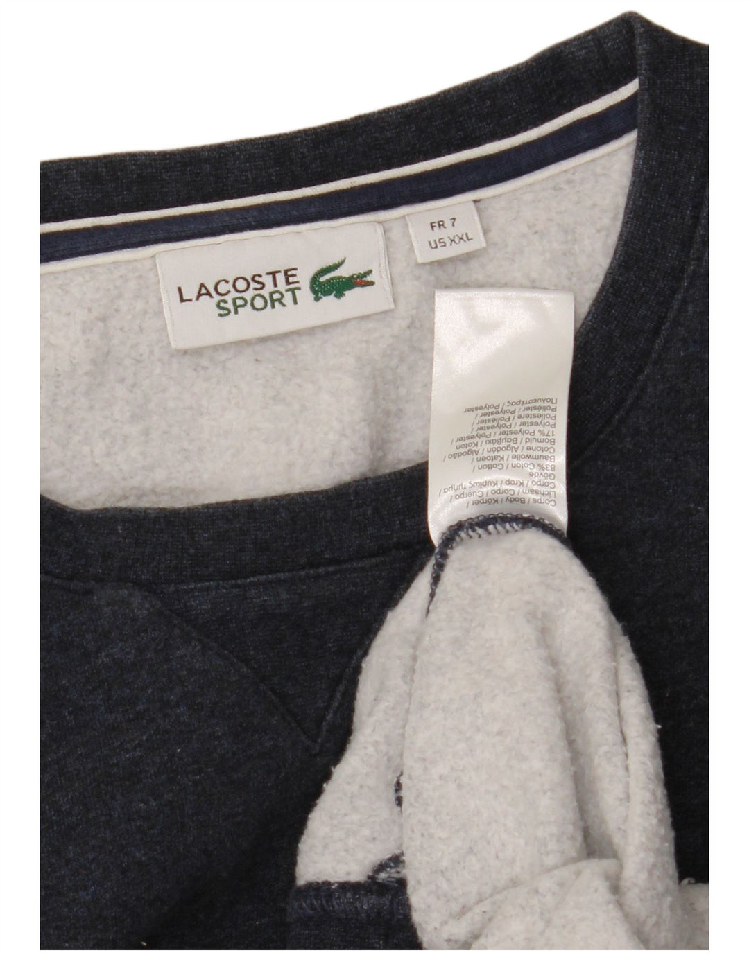 Bluza męska Lacoste, rozmiar 7, 2XL, granatowa, bawełniana