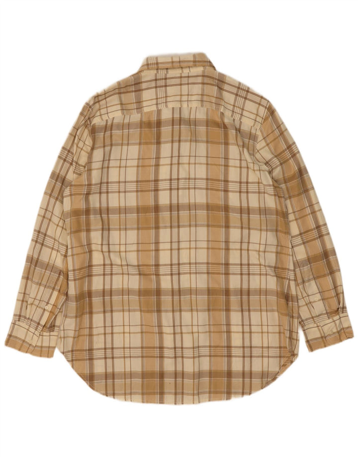 Męska koszula flanelowa Ralph Lauren w średnią beżową kratkę, bawełniana