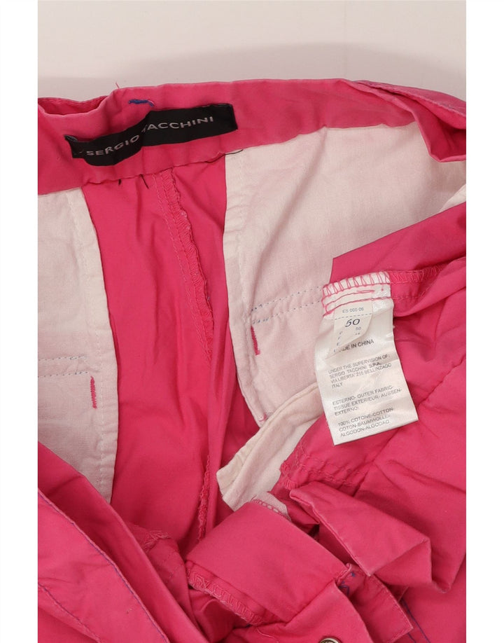 SERGIO TACCHINI Męskie spodenki cargo IT 50 Large W34 Różowa bawełna