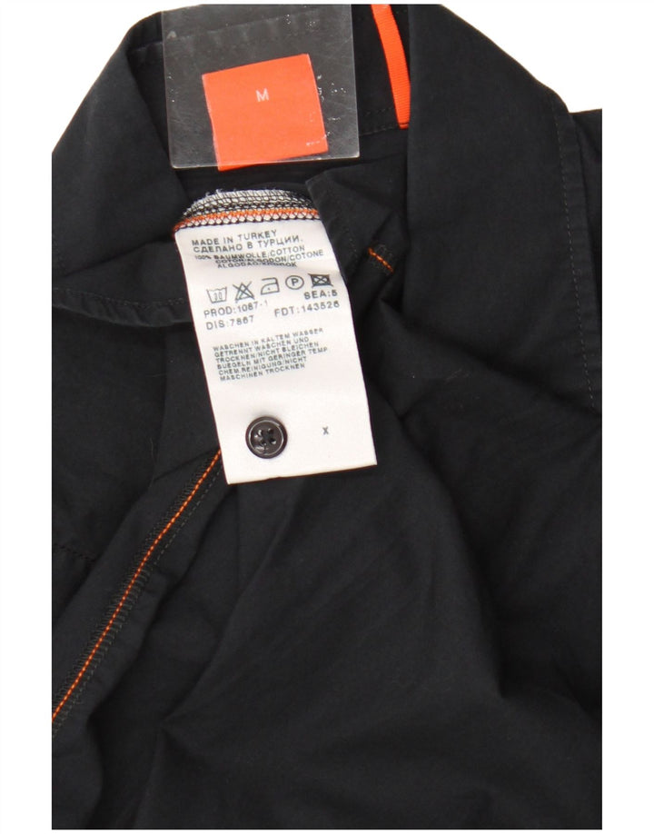 Koszula męska Hugo Boss, średnia czarna, bawełniana