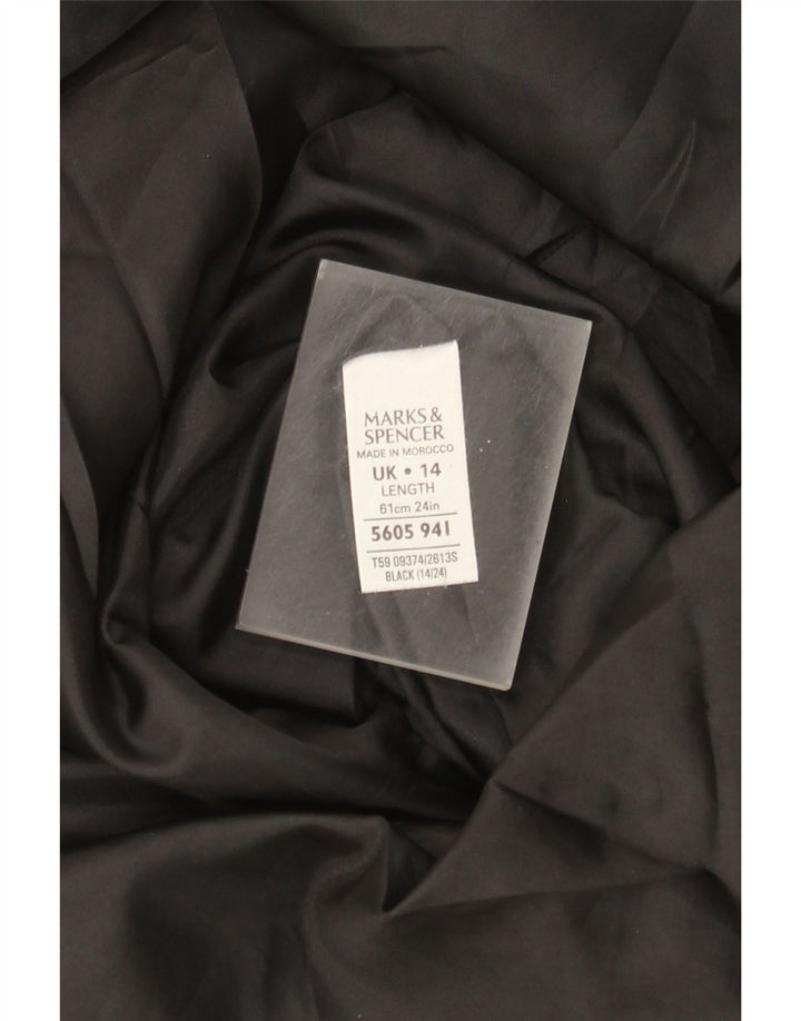 Marks & Spencer Womens A-Line Skirt UK 14 Large W32  Black Polyester