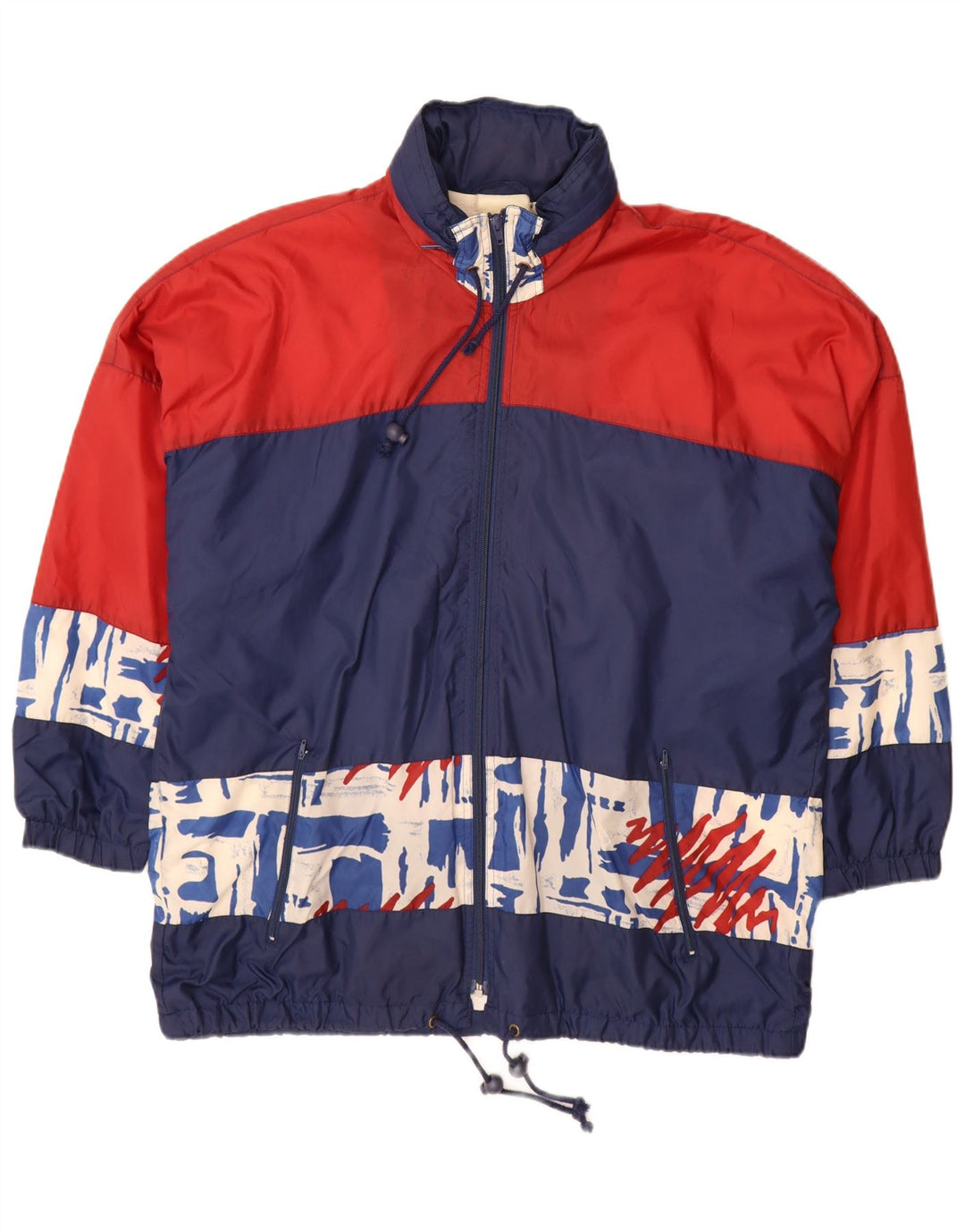 Męska kurtka przeciwdeszczowa Vintage UK 42 XL w kolorze granatowym